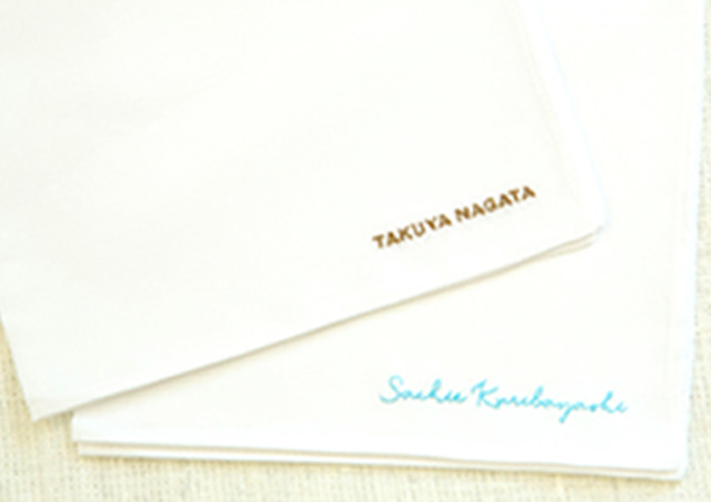 ハンカチを結婚式の席札にアレンジするなら名前の刺繍を承る【UNIX TOKYO】にお任せ！ 